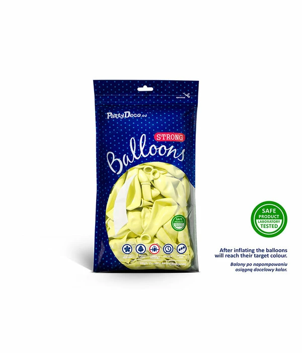 Ballonnen Lichtgeel Pastel (100st) 5 Ballonnen Lichtgeel Pastel (100st) - Afbeelding 3