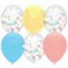 Ballonnen Mix Pastel Confetti - 6 Stuks -FEESTBAZAAR Winkel ballonnen mix pastel confetti 6 stuks