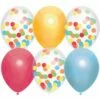 Ballonnen Mix Regenboog Confetti - 6 Stuks -FEESTBAZAAR Winkel ballonnen mix regenboog confetti 6 stuks