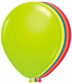 Ballonnen Neon Meerkleurig 25 Cm - 50 Stuks