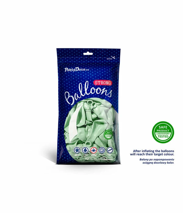 Ballonnen Pastel Groen Pistachio (50st) 4 Ballonnen Pastel Groen Pistachio (50st) - Afbeelding 2