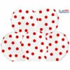 Ballonnen Pastel Wit Met Rode Stippen - 6 Stuks -FEESTBAZAAR Winkel ballonnen pastel wit met rode stippen 6 stuks