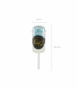 Confetti Push Pop Blauw -FEESTBAZAAR Winkel confetti push pop blauw 2