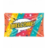 Gevelvlag 'Welcome' Sterren -FEESTBAZAAR Winkel gevelvlag welcome sterren
