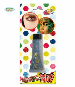 Glitter Make Up Tube Zilver Creme