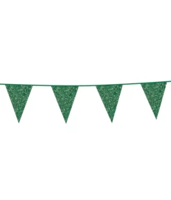 Glitter Vlaggenlijn Groen (6m)