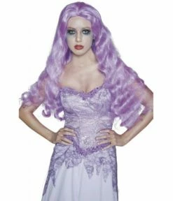 Gothic Bruid Pruik Paars Elite