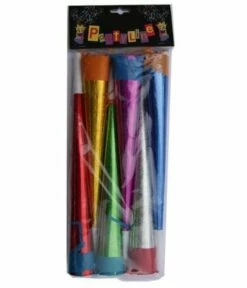 Grote Feesttoeters Metallic - 6 Stuks