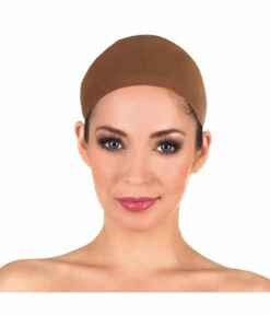 Haarkapje/Pruikenkapje Madelon Bruin -FEESTBAZAAR Winkel haarkapje pruikenkapje madelon bruin 1