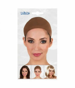 Haarkapje/Pruikenkapje Madelon Bruin -FEESTBAZAAR Winkel haarkapje pruikenkapje madelon bruin 2