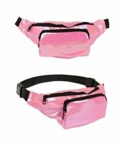 Heuptasje Slangenleer Print Roze