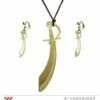 Ketting Zwaard En Oorringen Goud -FEESTBAZAAR Winkel ketting zwaard en oorringen goud
