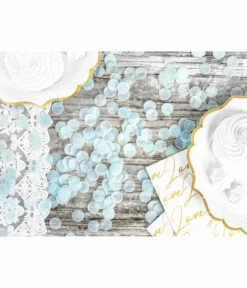Lichtblauwe Sky Blue Confetti 15gr -FEESTBAZAAR Winkel lichtblauwe sky blue confetti 15gr 1