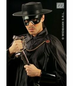 Voorkant -FEESTBAZAAR Winkel oogmasker ruiter lederlook 1