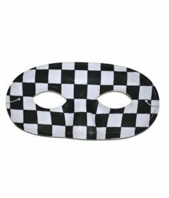 Oogmasker Zwart/wit Geblokt