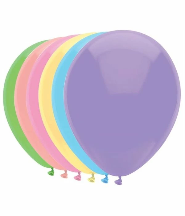 Pastel Ballonnen Mix Kleuren 30cm 100st 3 Pastel Ballonnen Mix Kleuren 30cm 100st