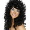 Pruik Boogie Babe Zwart -FEESTBAZAAR Winkel pruik boogie babe zwart
