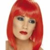 Pruik Glam Neon Rood -FEESTBAZAAR Winkel pruik glam neon rood