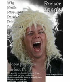 Pruik Hard Rocker Blond