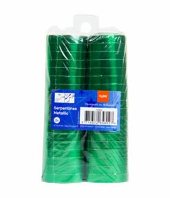 Serpentines Metallic Groen -FEESTBAZAAR Winkel serpentines metallic groen 2