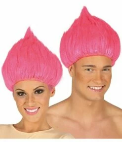 Trol Pruik Roze