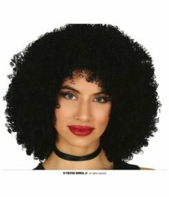 Zwarte Krulpruik Dames